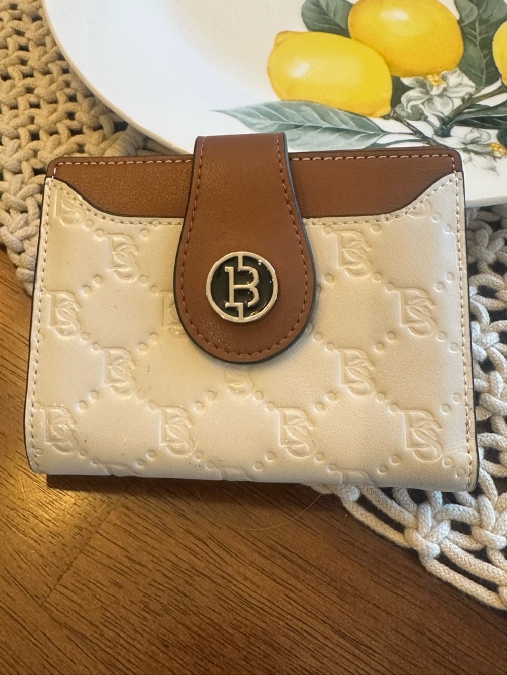BOSTANTEN‎ Bifold Wallet Cream/Black/Brown
